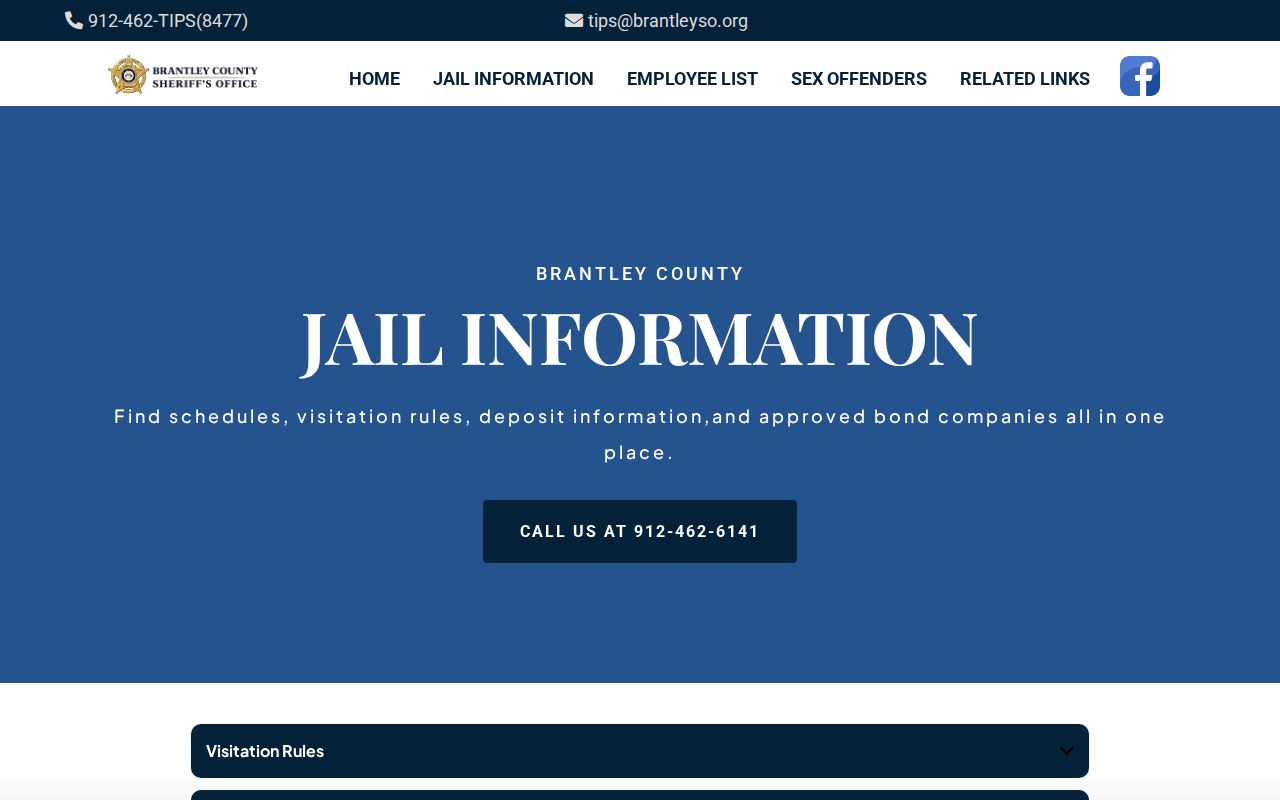 Brantley County jail arrest and booking information