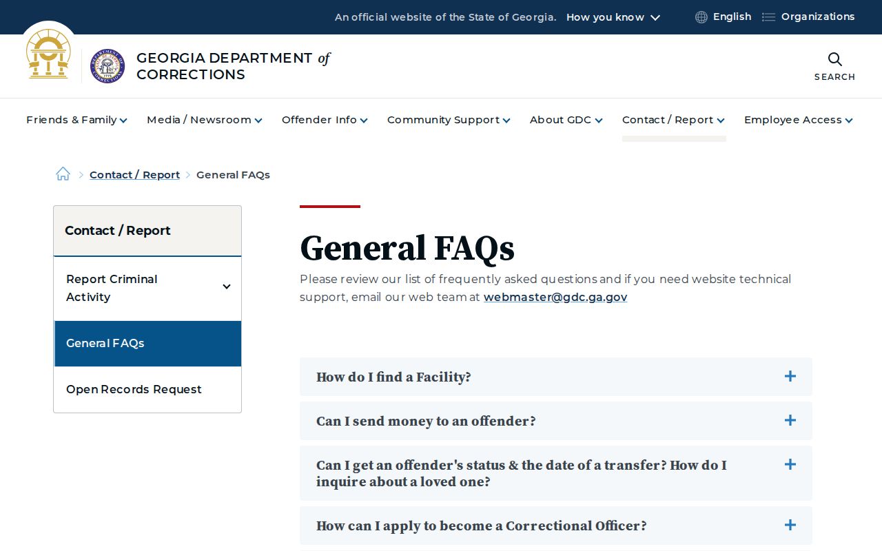 GDC offender locator rules for Brantley County arrest records