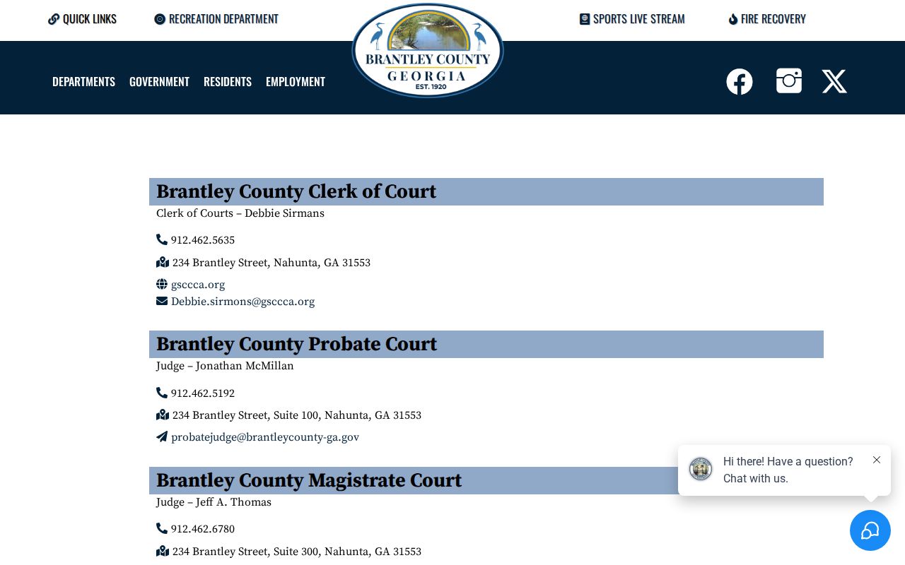 Brantley County criminal court cases directory