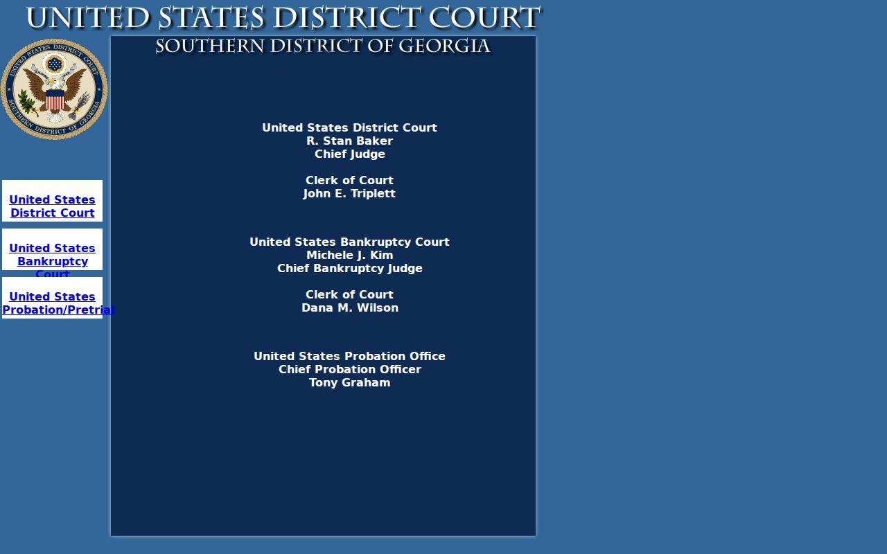 Federal criminal court cases serving Brantley County